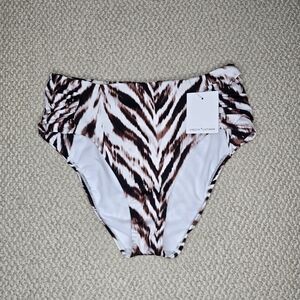 Gibson Latimer Zebra Print Bikini Bottom Size Medium